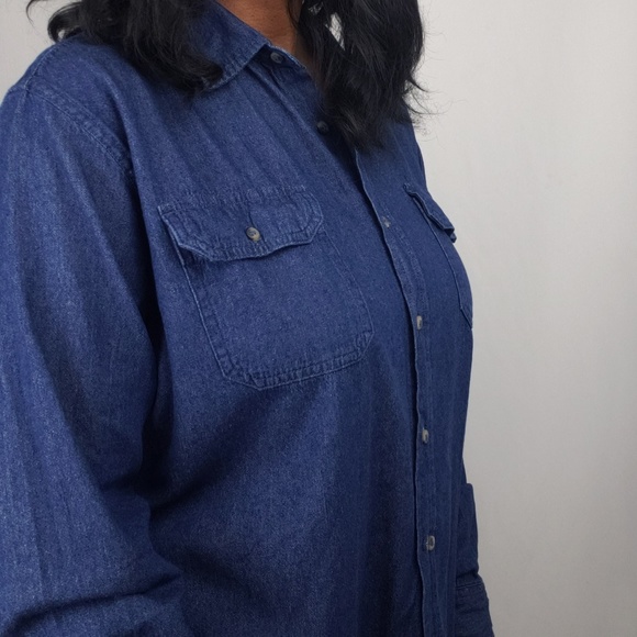 Wrangler Denim Button-down Shirt #45R - Picture 2 of 7